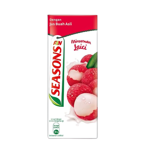 F&N Seasons Lychee Flavored Drink 250ml Tetra Pak