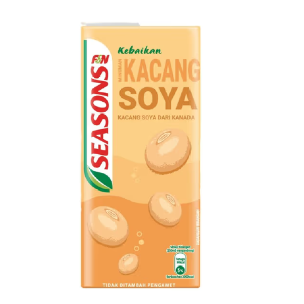 F&N Seasons Soya Bean Drink 1-Liter Tetra Pak
