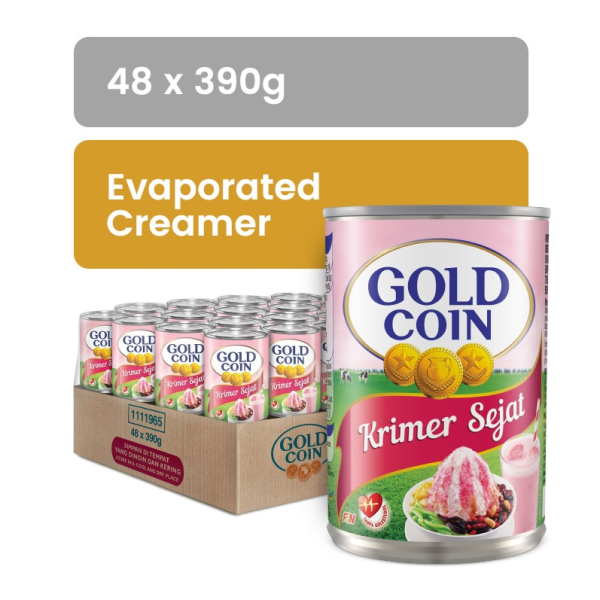 F&N Gold Coin Evaporated Creamer 390g Tin