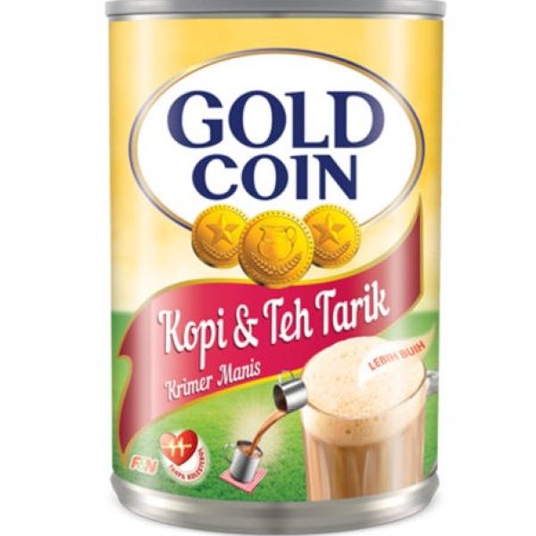 F&N Gold Coin Kopi & Teh Tarik Sweetened Condensed Creamer 500g Tin
