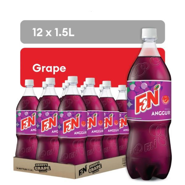 F&N Grape Carbonated Drink 1.5-Liter PET Bottle