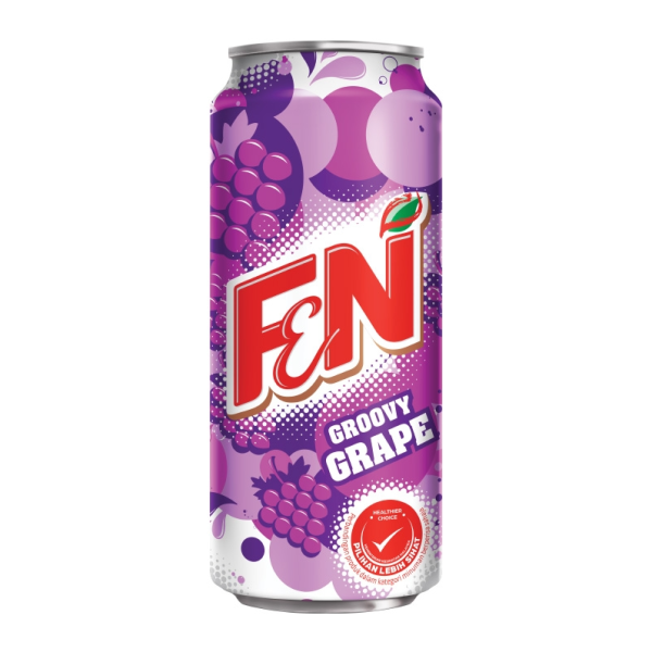F&N Grape Carbonated Drink 325ml Can