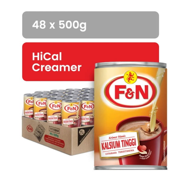 F&N High Calcium Sweetened Condensed Creamer 500g Tin (Tray Pack)