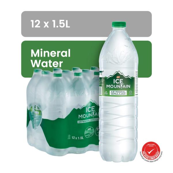 F&N Ice Mountain Natural Mineral Water 1.5-Liter PET Bottle