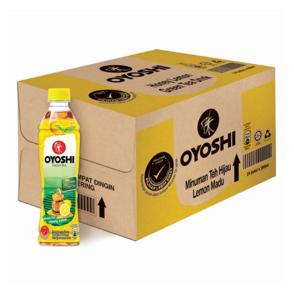 F&N Oyoshi Green Tea Honey Lemon 380ml PET Bottle
