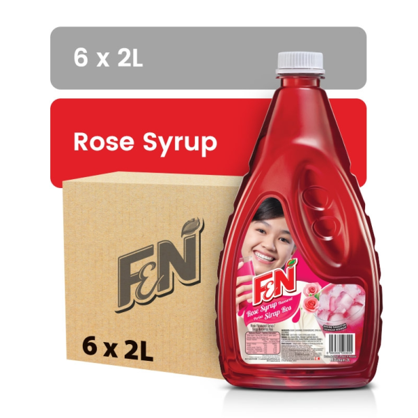F&N Rose Syrup Cordial 2-Liter PET Bottle
