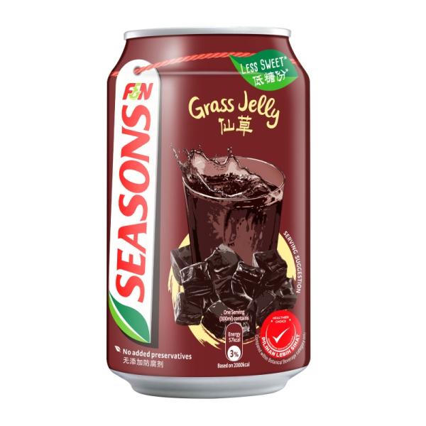 F&N Seasons Grass Jelly Drink 300ml Can